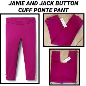 JANIE AND JACK BUTTON CUFF PONTE PANT